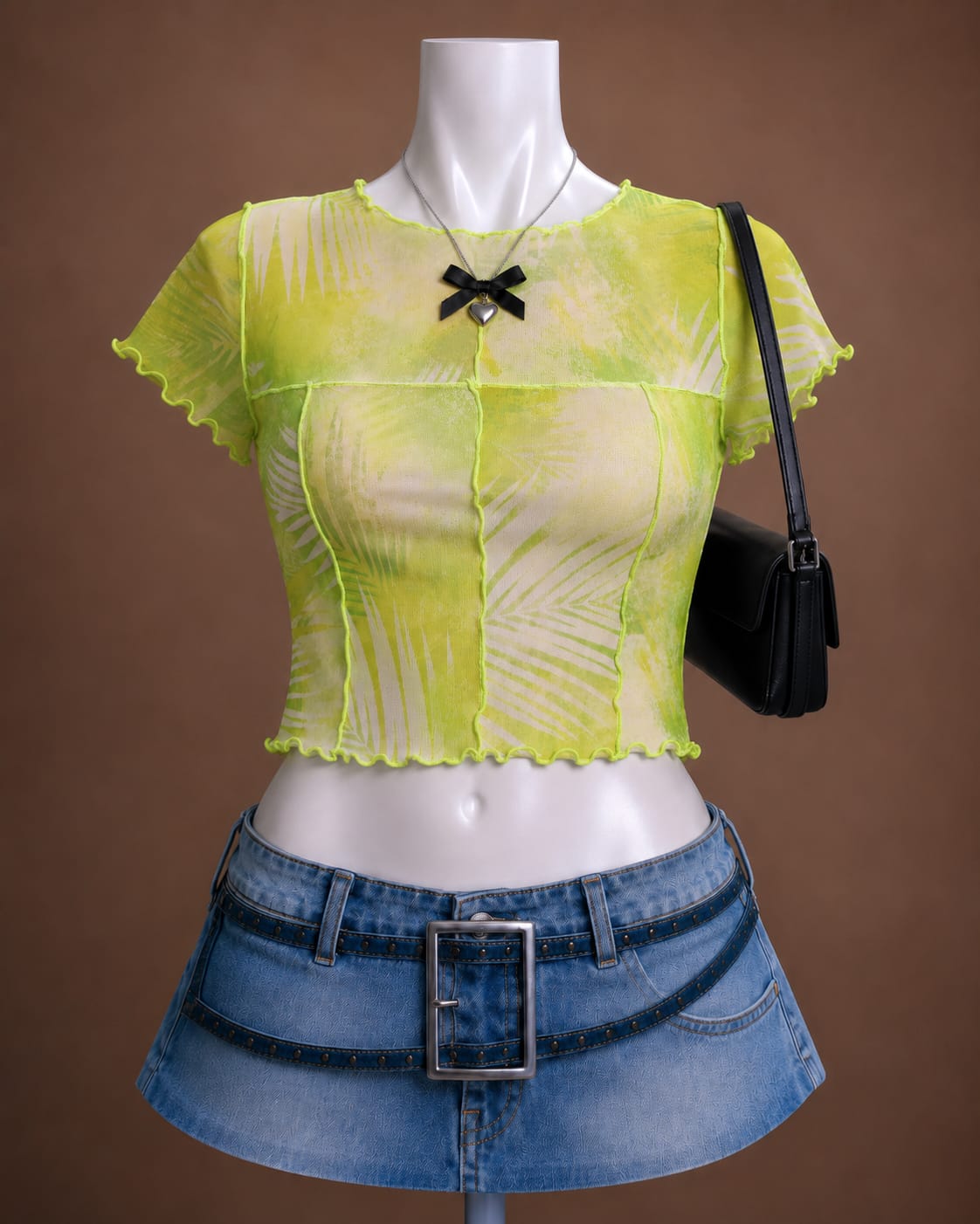 Lime Green Crop Top