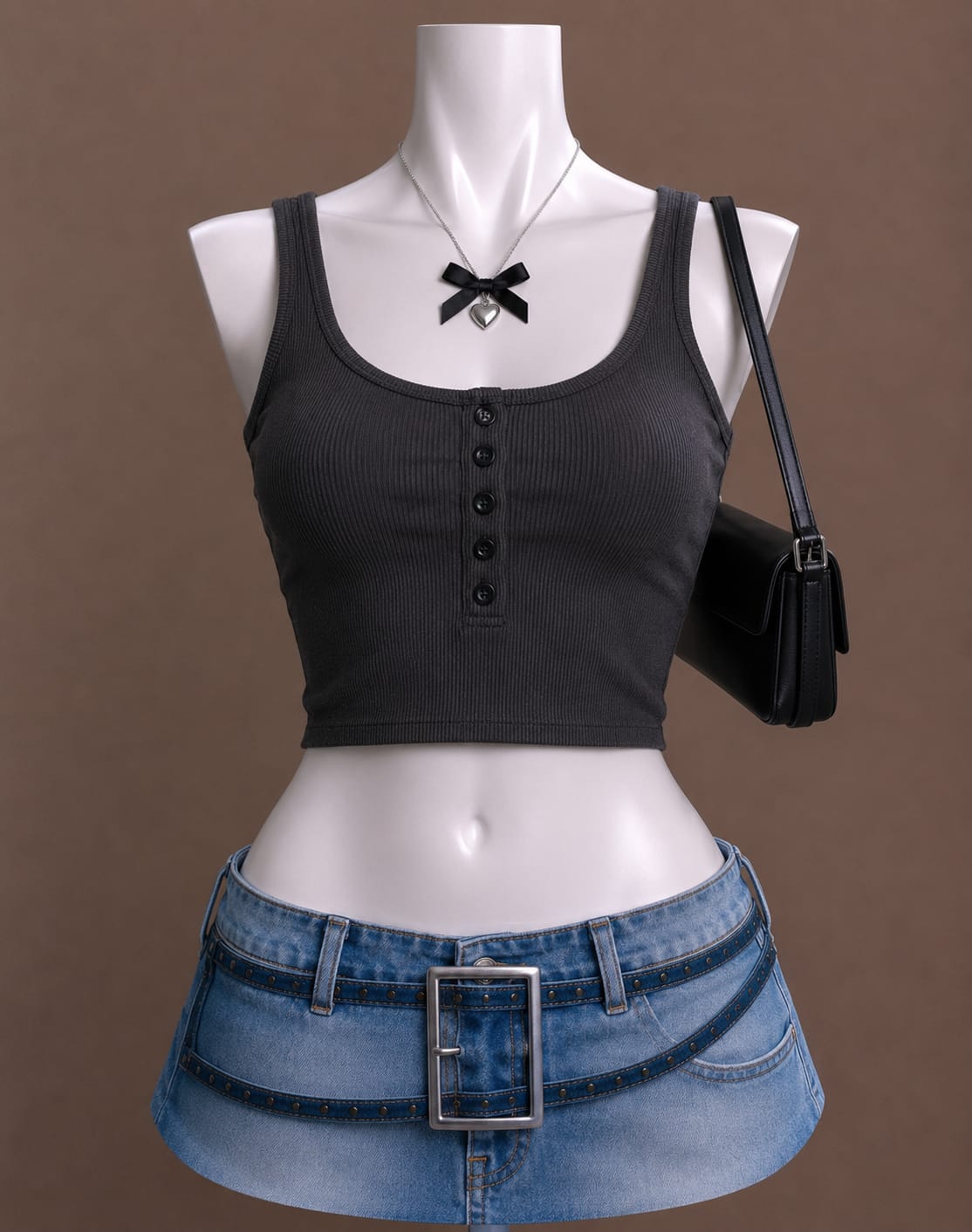 Charcoal Crop Top