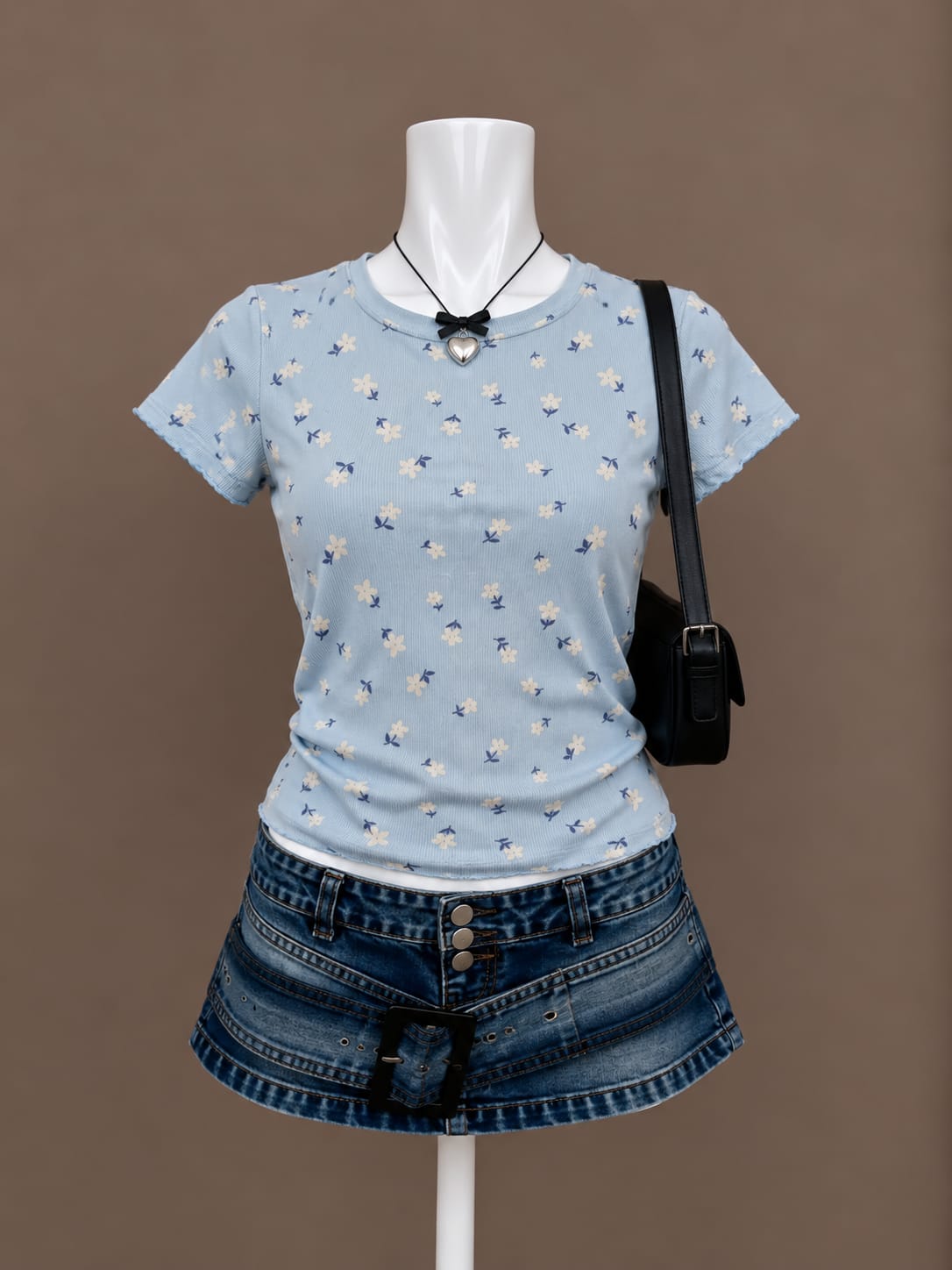 Light Blue Floral T-Shirt