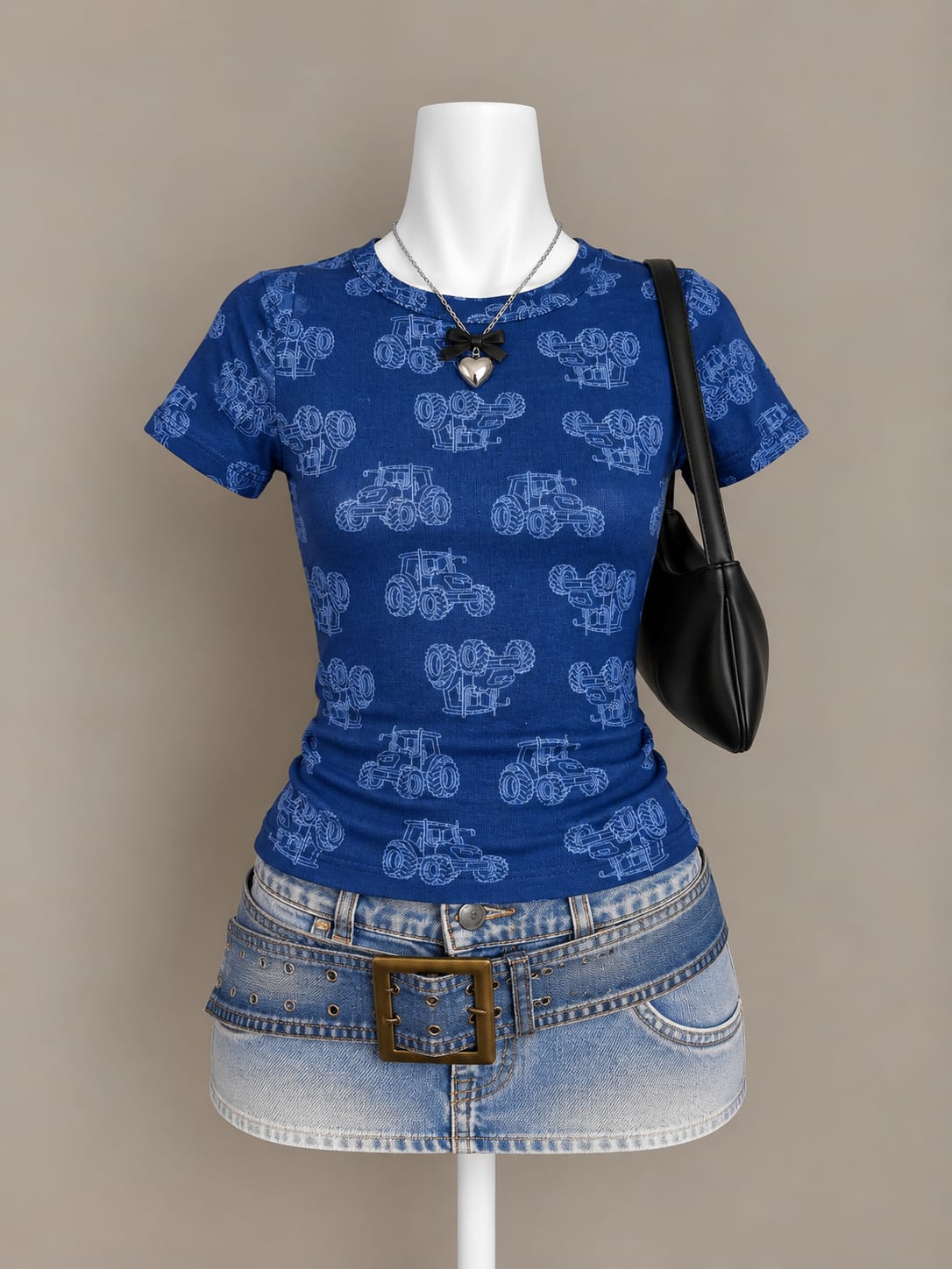 Blue Printed T-Shirt