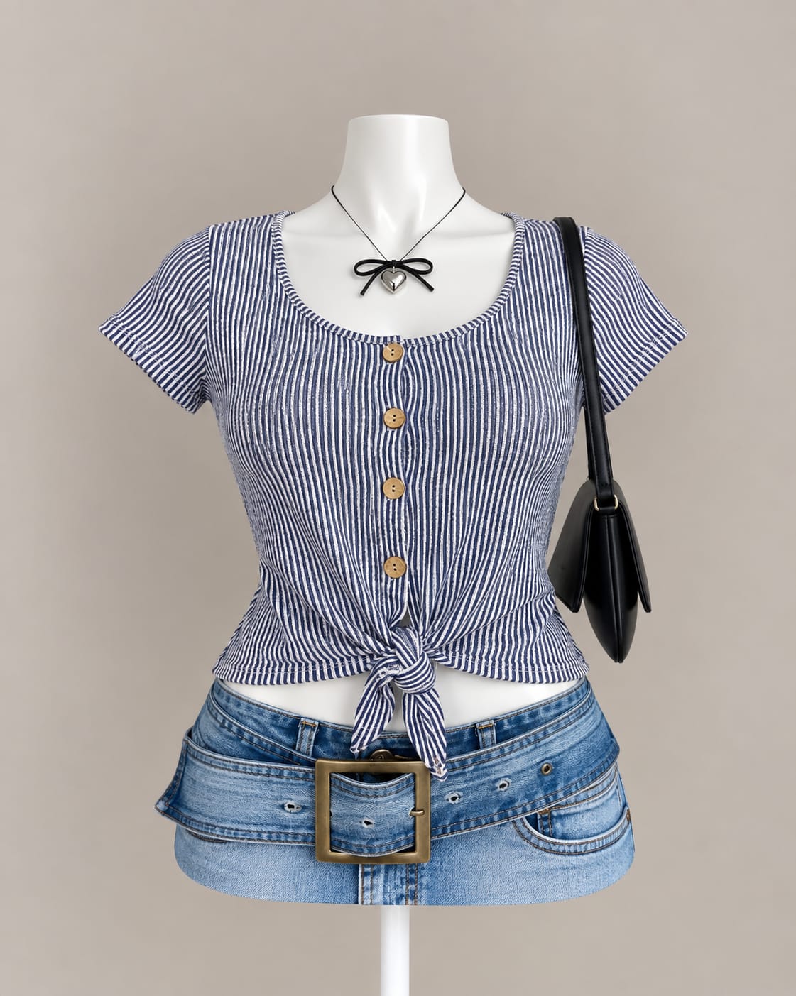 Blue Striped Top