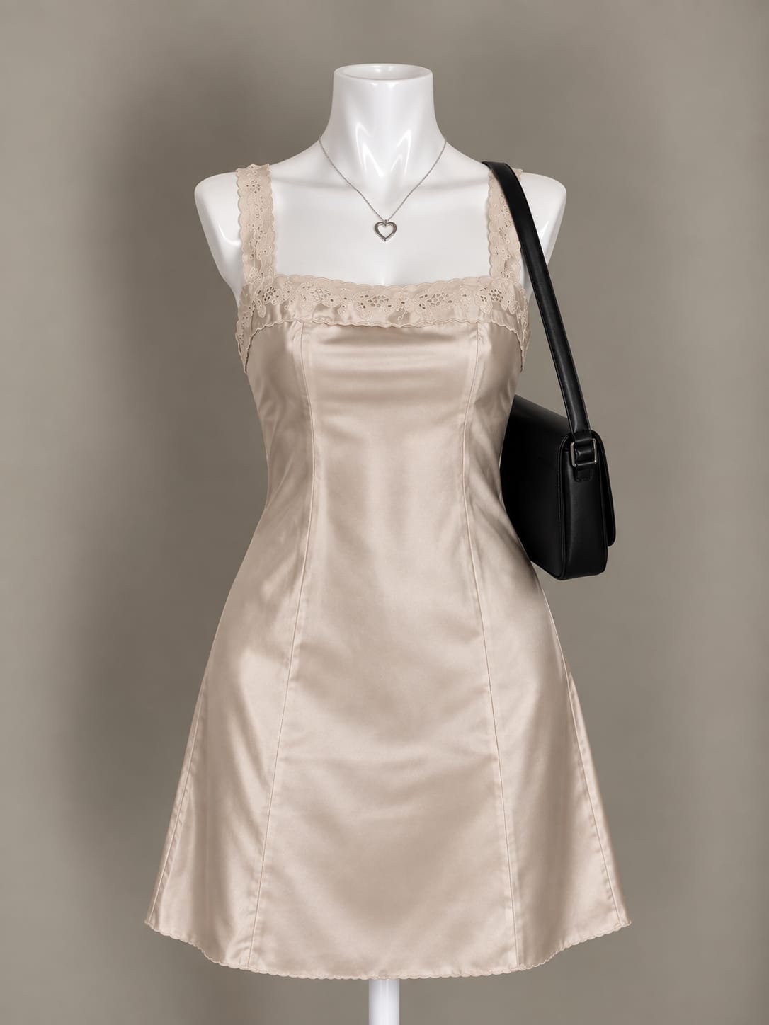 Champagne Satin Dress