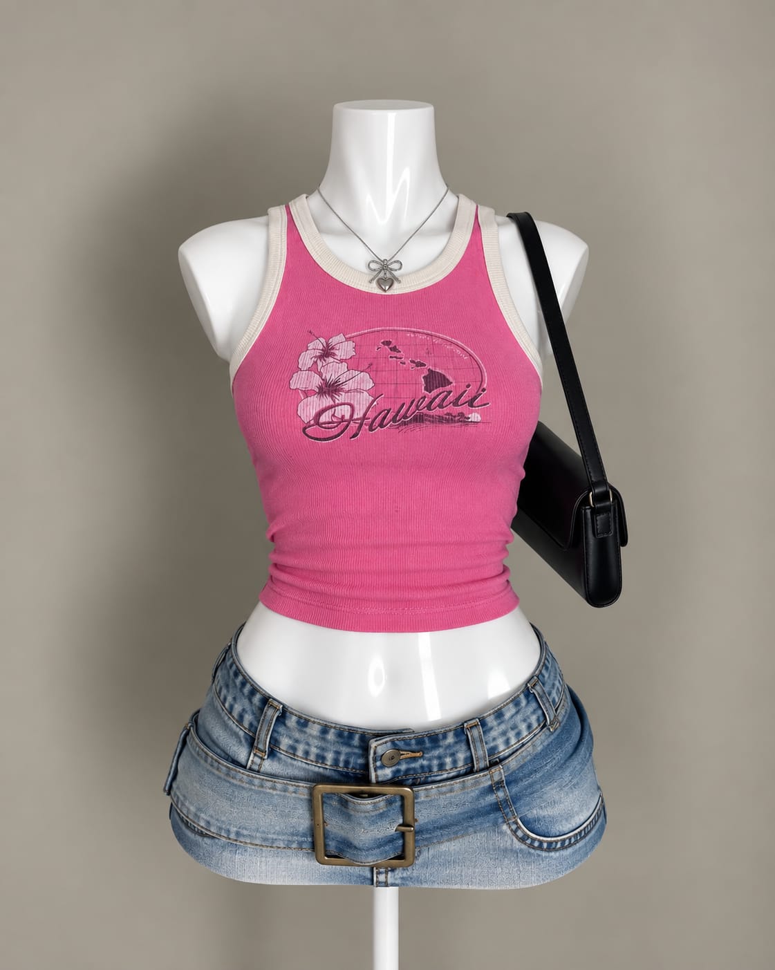 Pink Graphic Tank Top