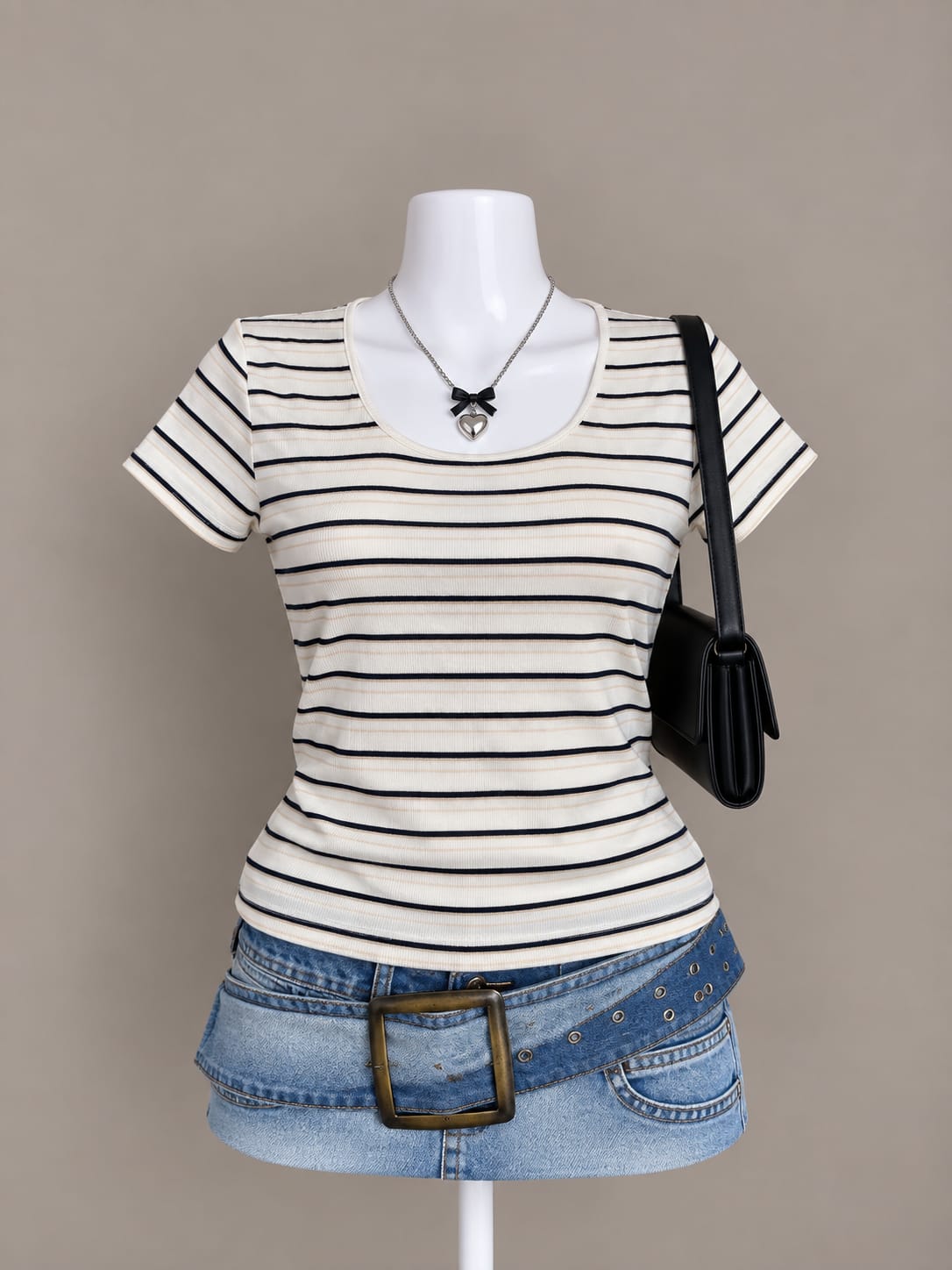 Ivory Striped T-Shirt