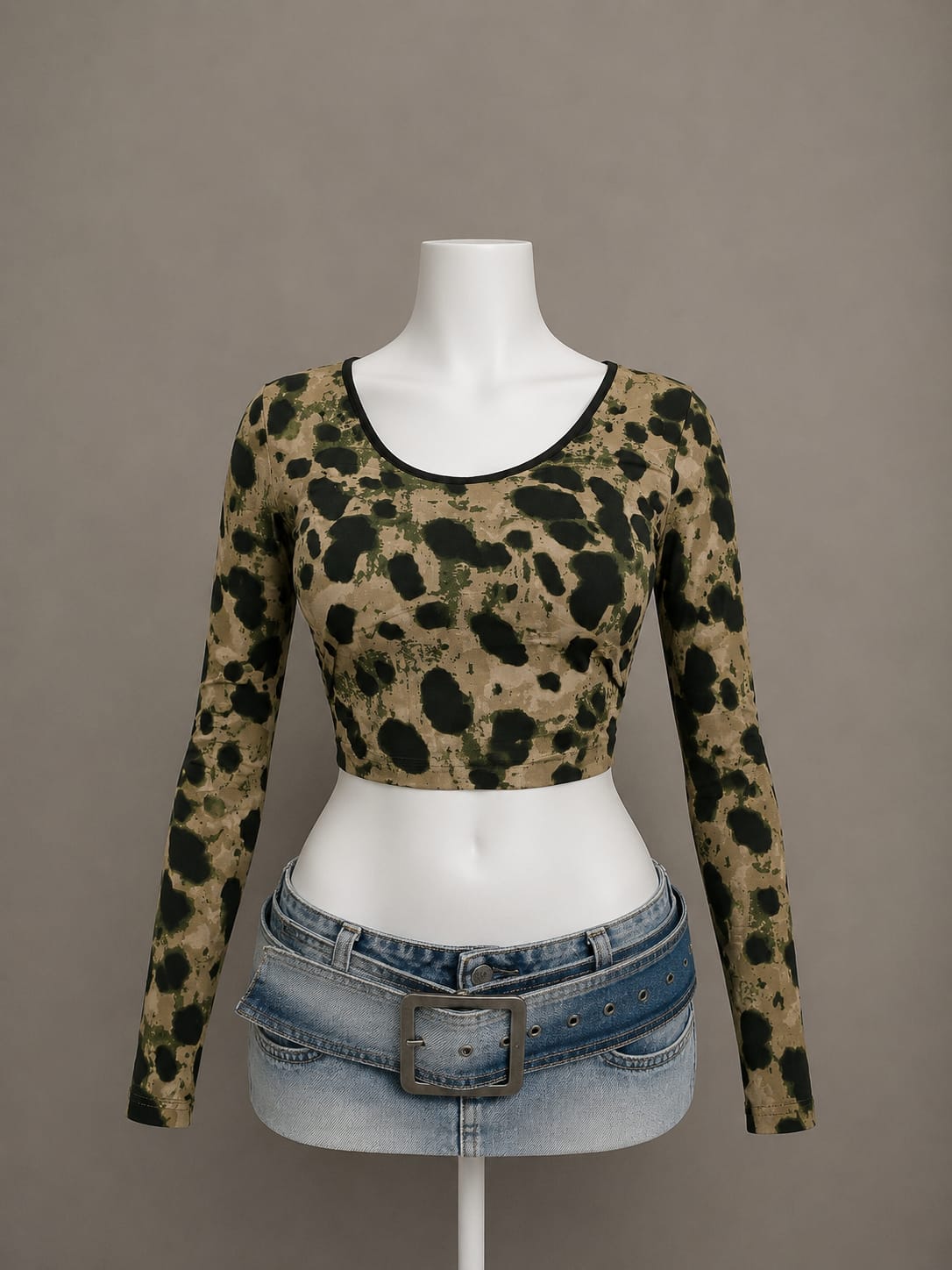 Beige Crop Top