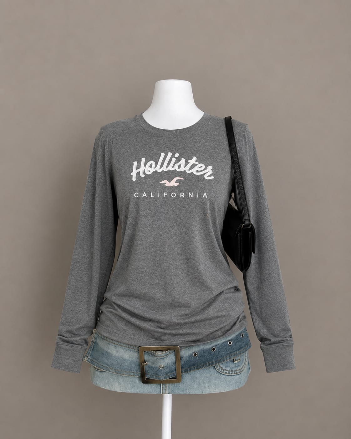 Gray Long Sleeve Top