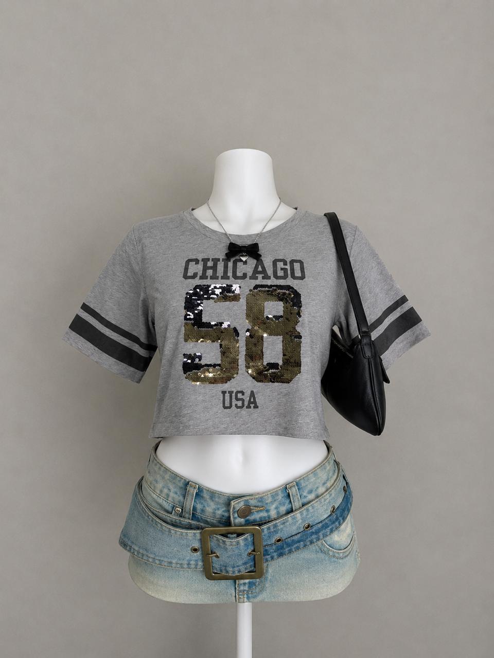 Gray Crop Top