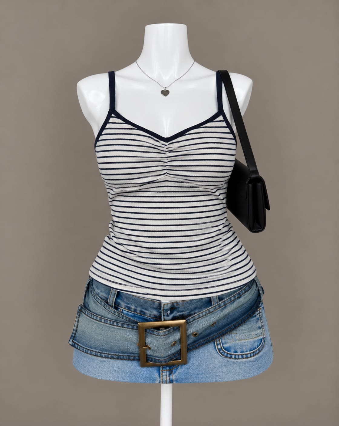 Navy Striped Tank Top