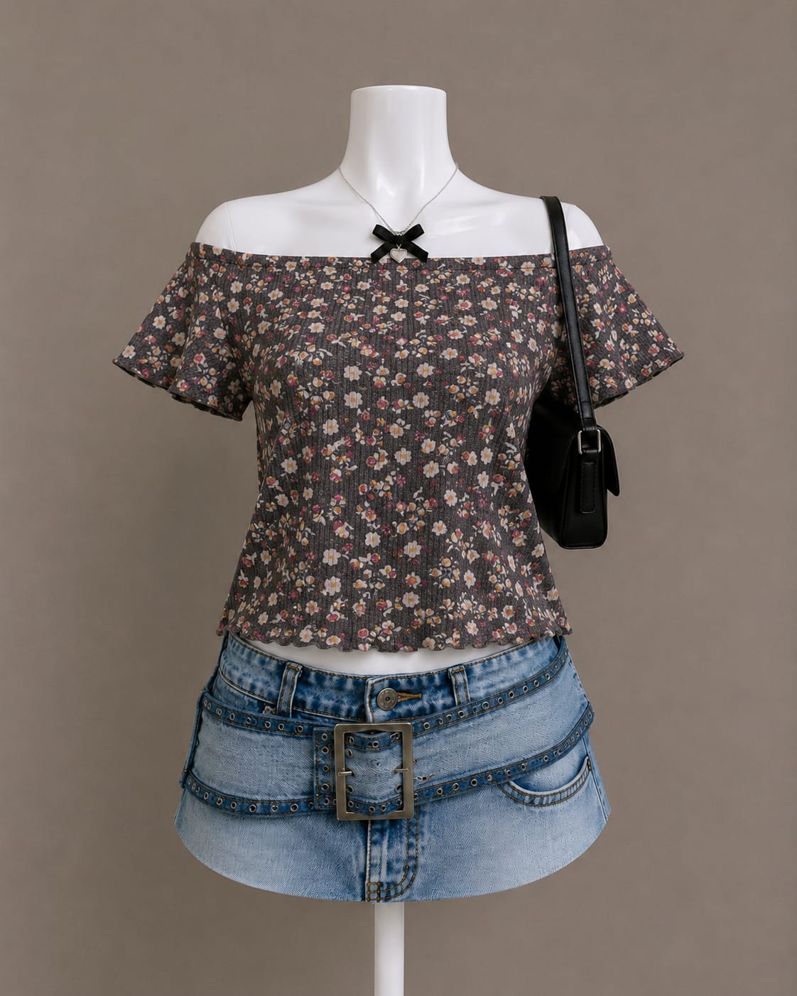 Black Floral Top