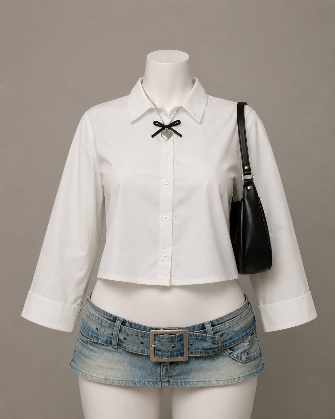 White Crop Shirt