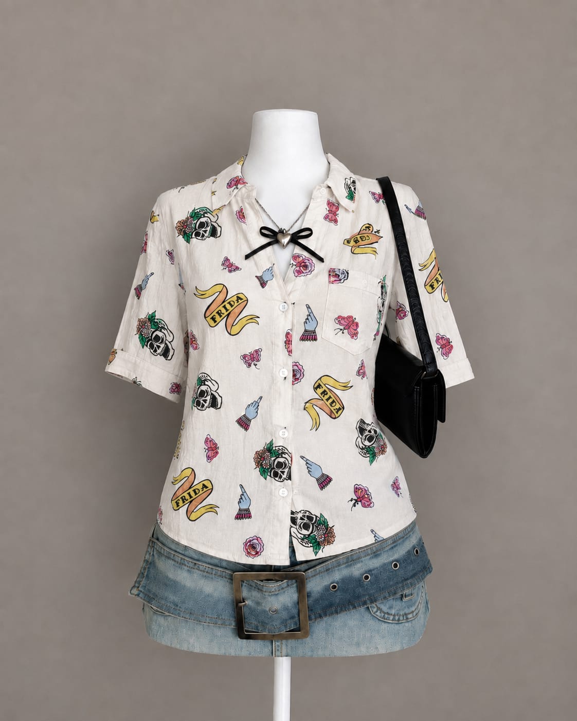 White Printed Shirt