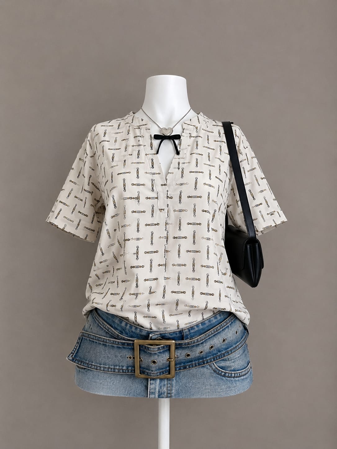 White Printed Shirt