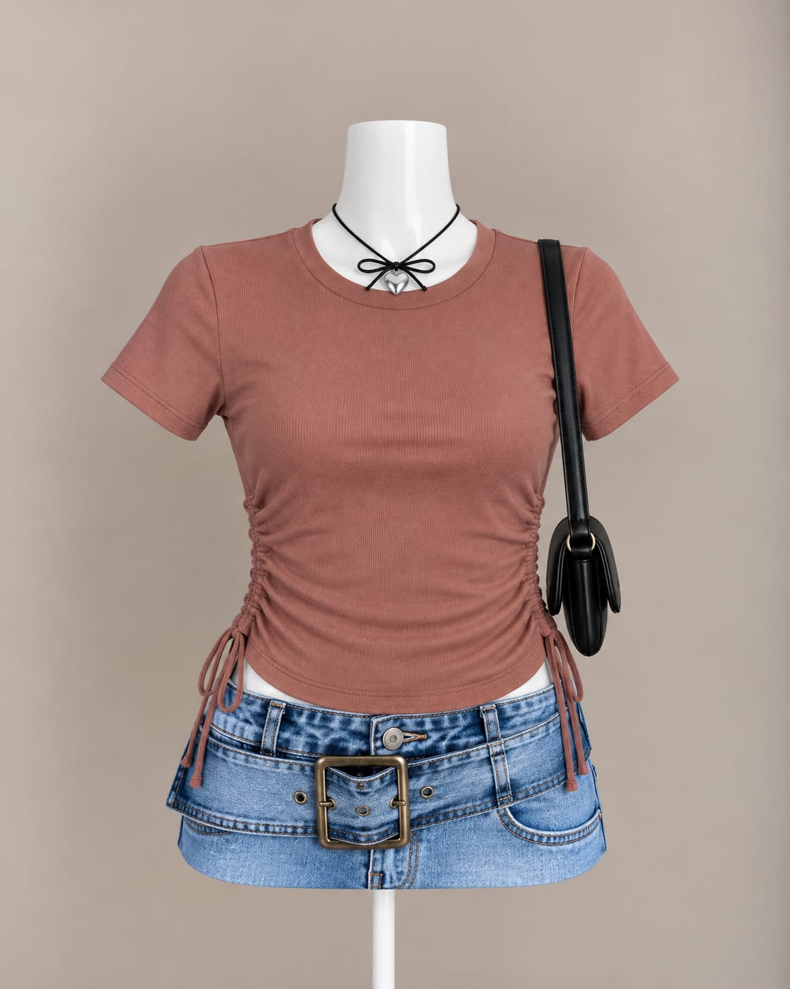 Brown Crop Top