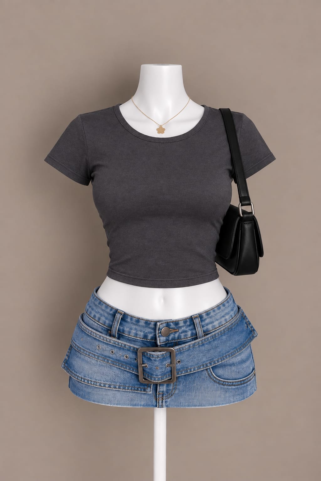 Charcoal Crop Top