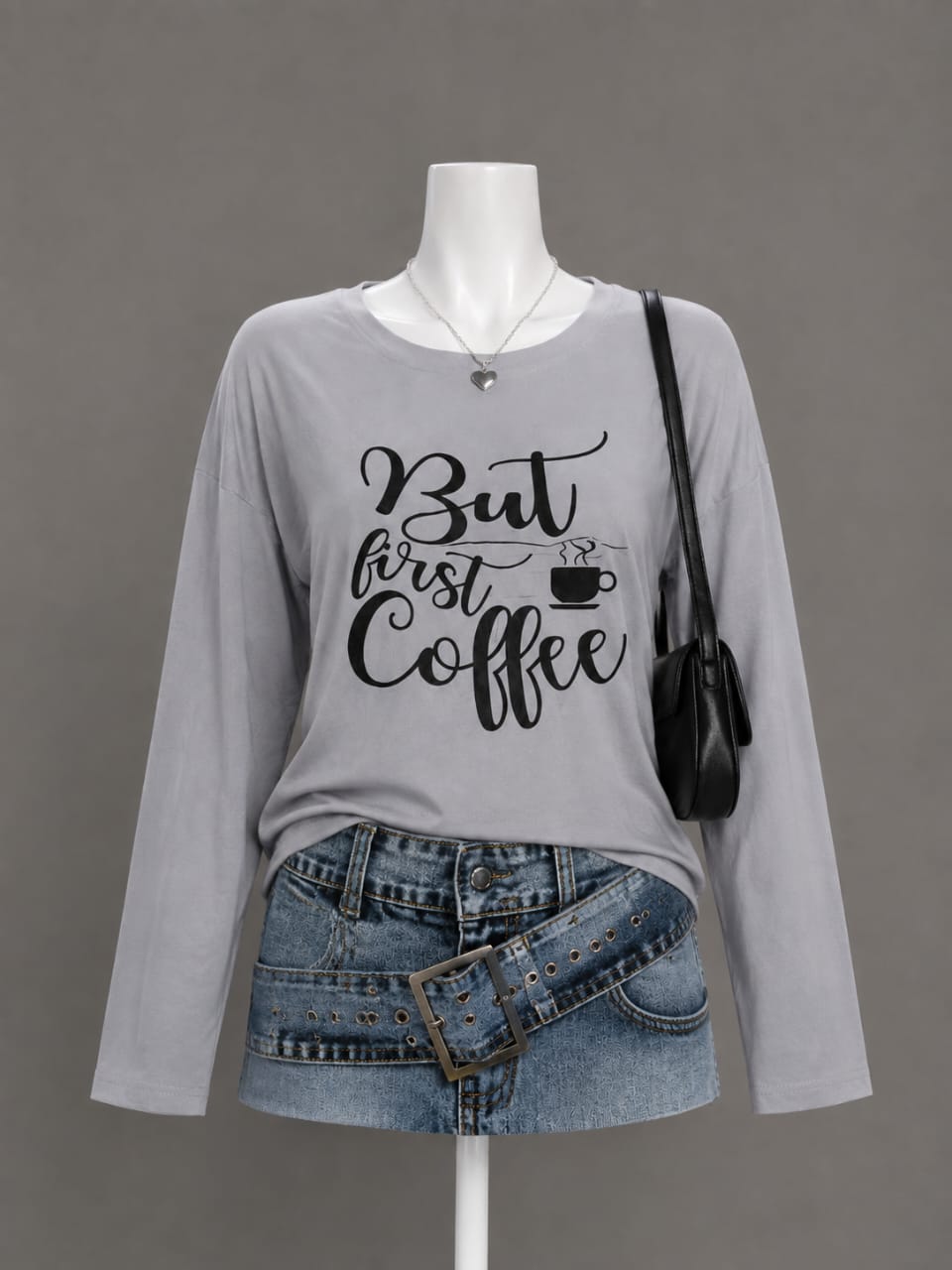 Light Gray Graphic Top