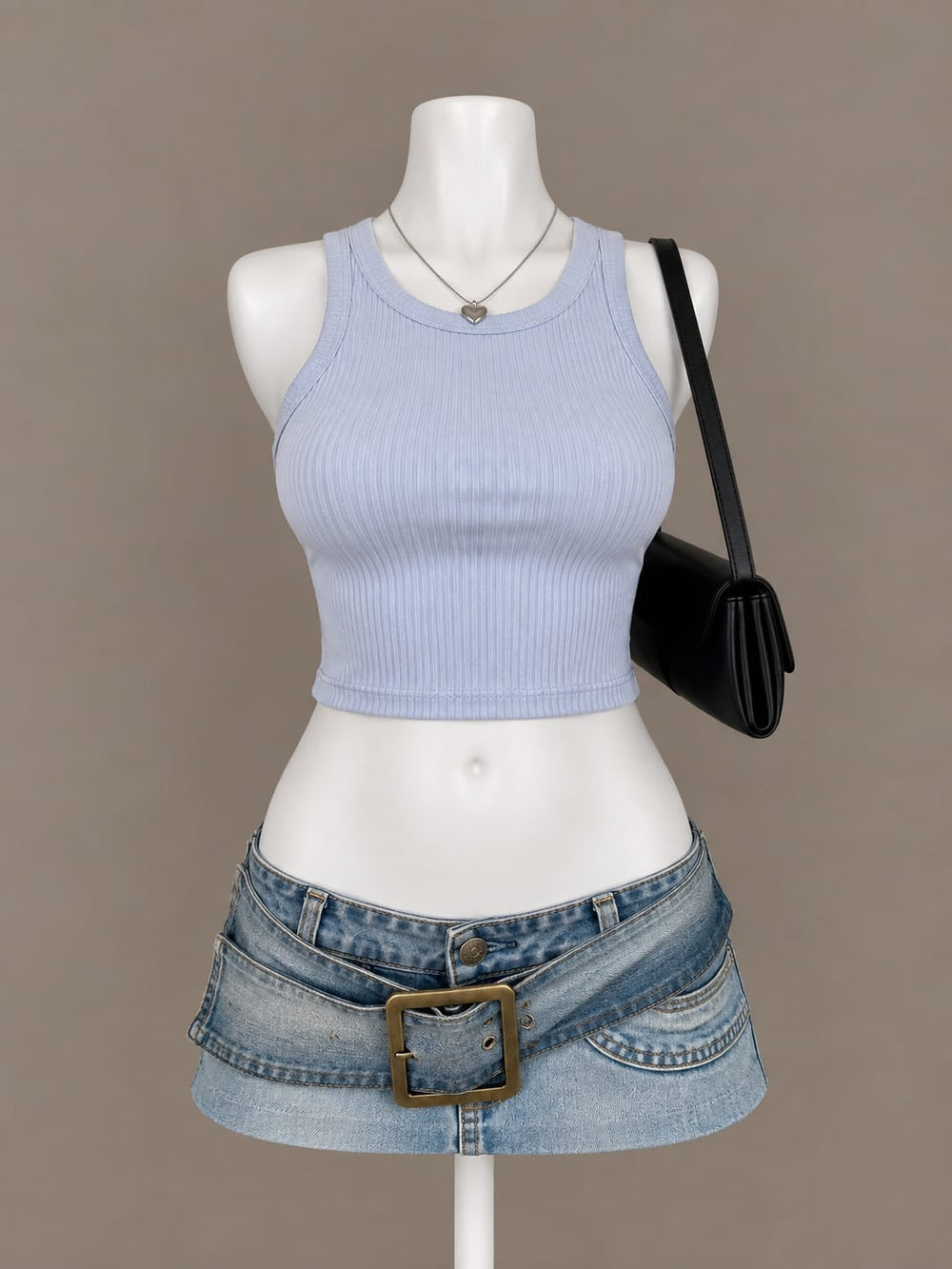 Light Blue Crop Top