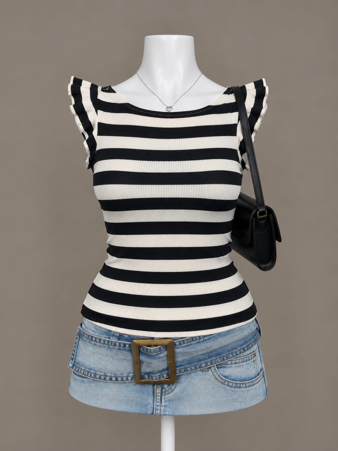 Black Striped Top