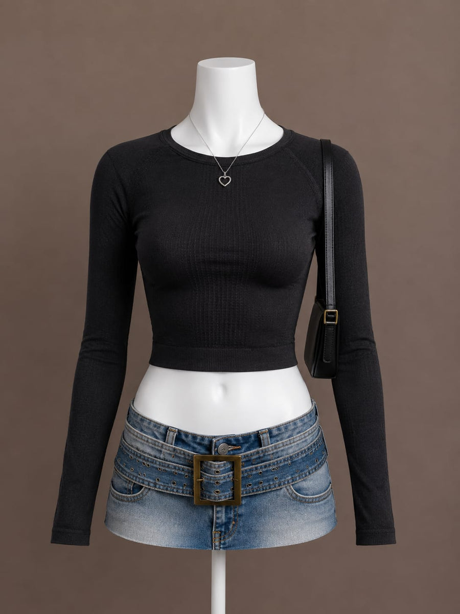 Black Crop Top