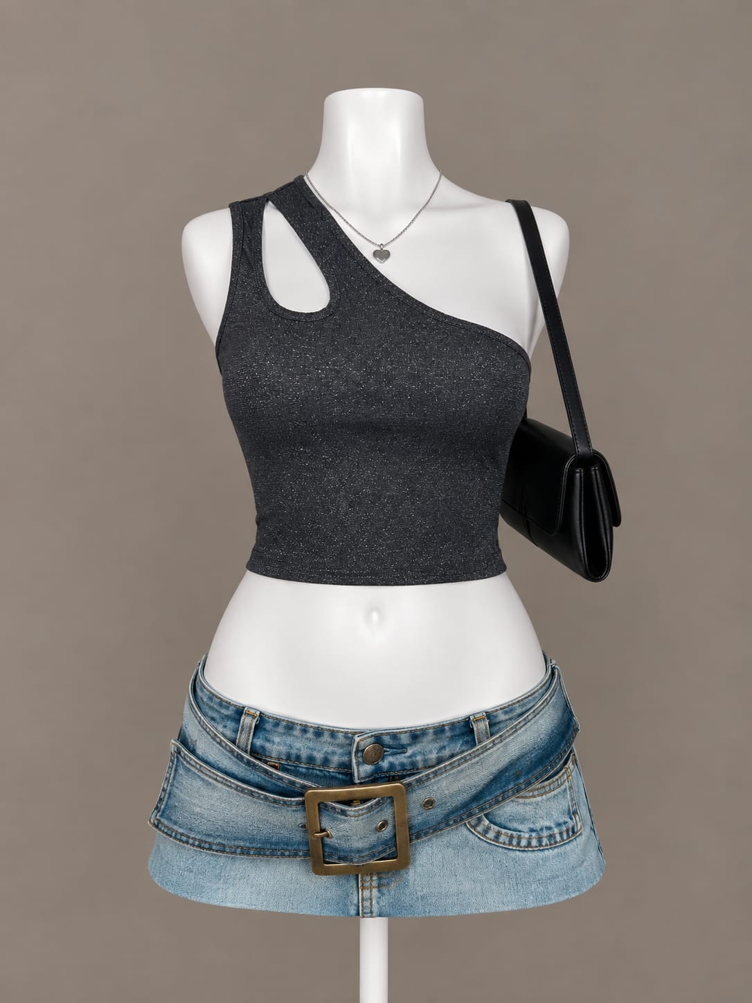 Charcoal Crop Top