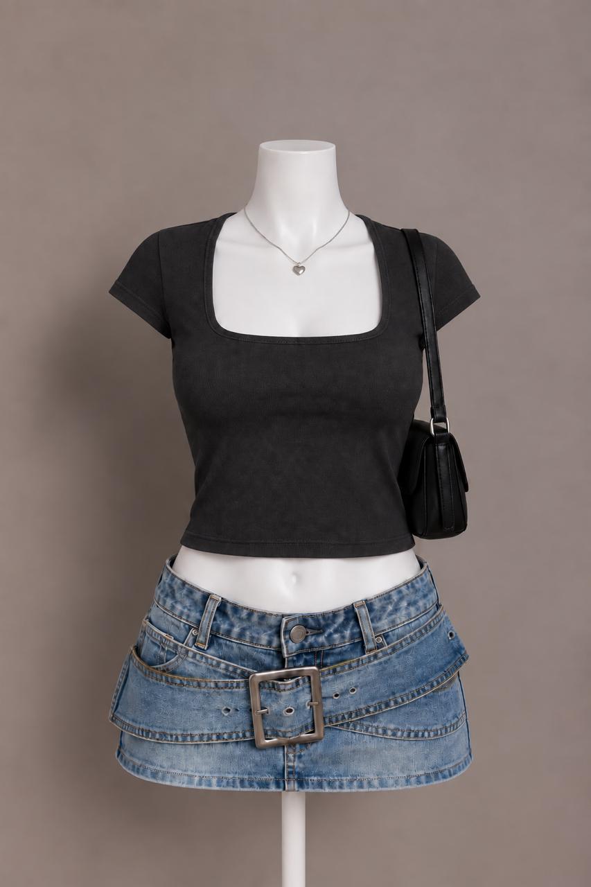 Black Crop Top