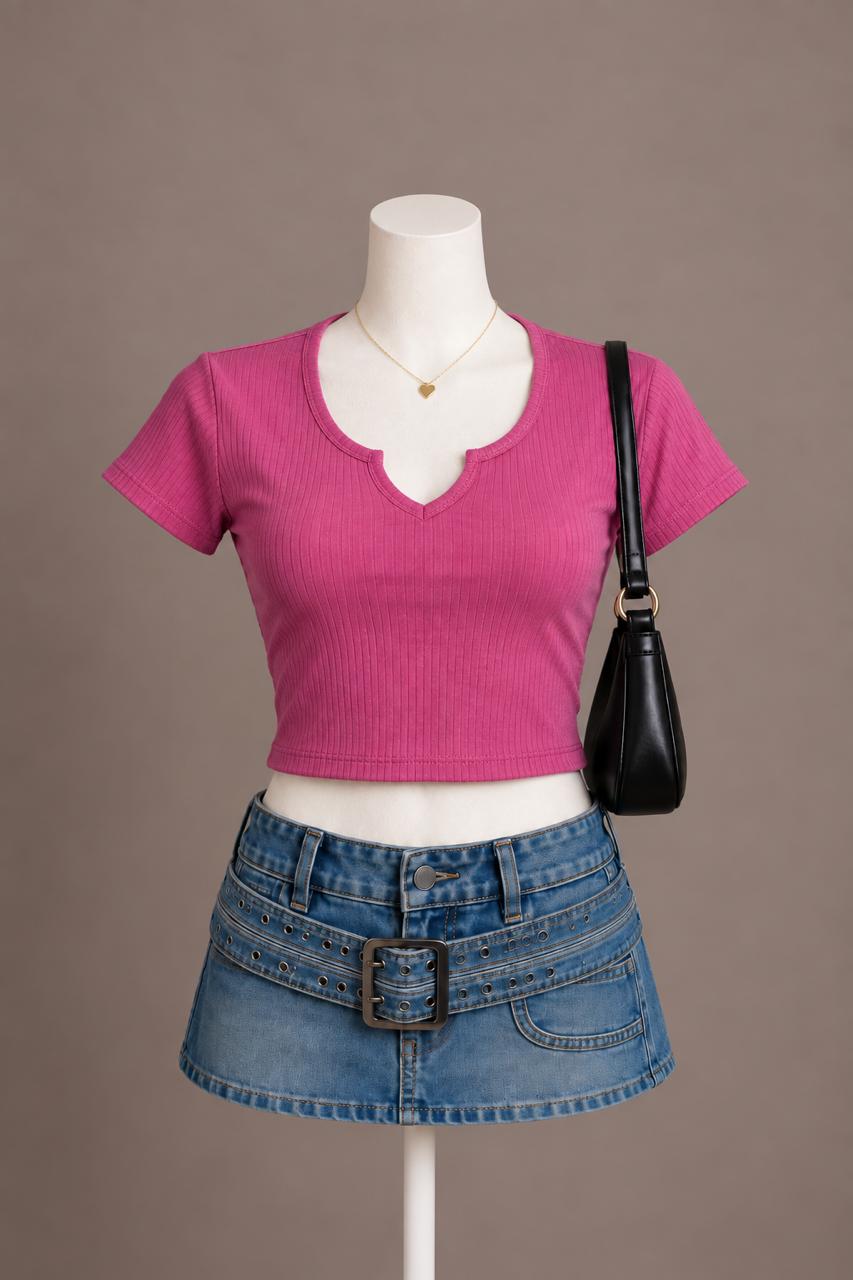 Pink Crop Top