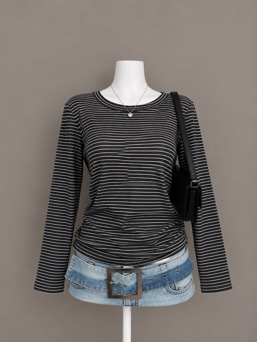 Black Striped Top