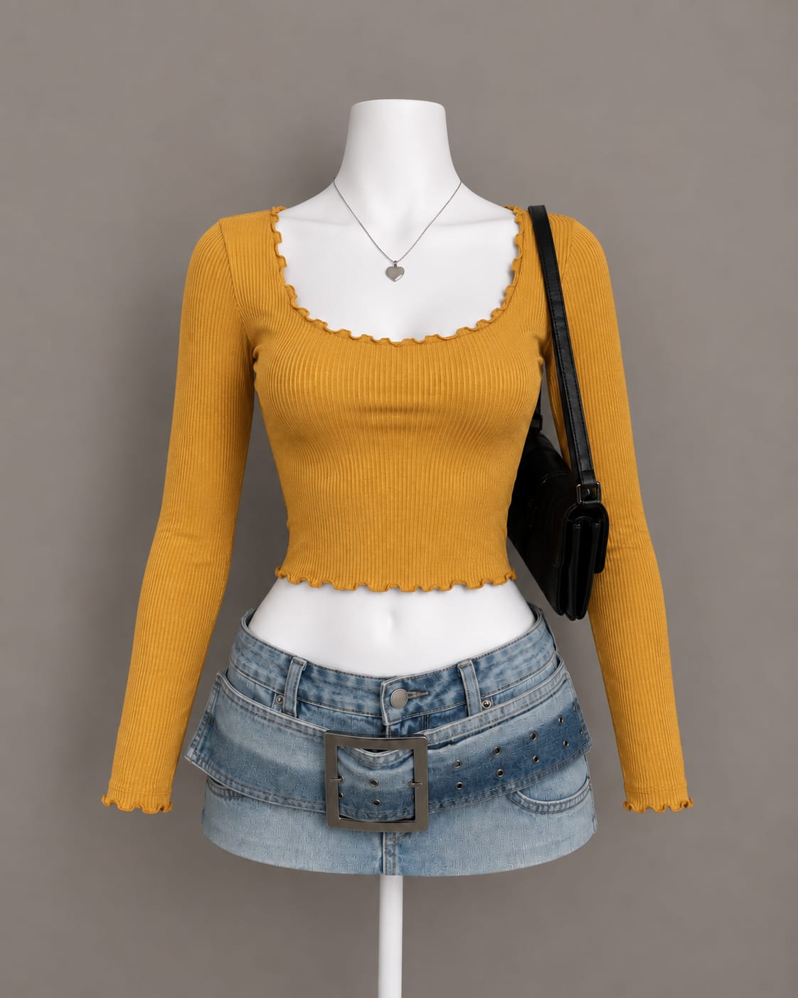 Mustard Crop Top
