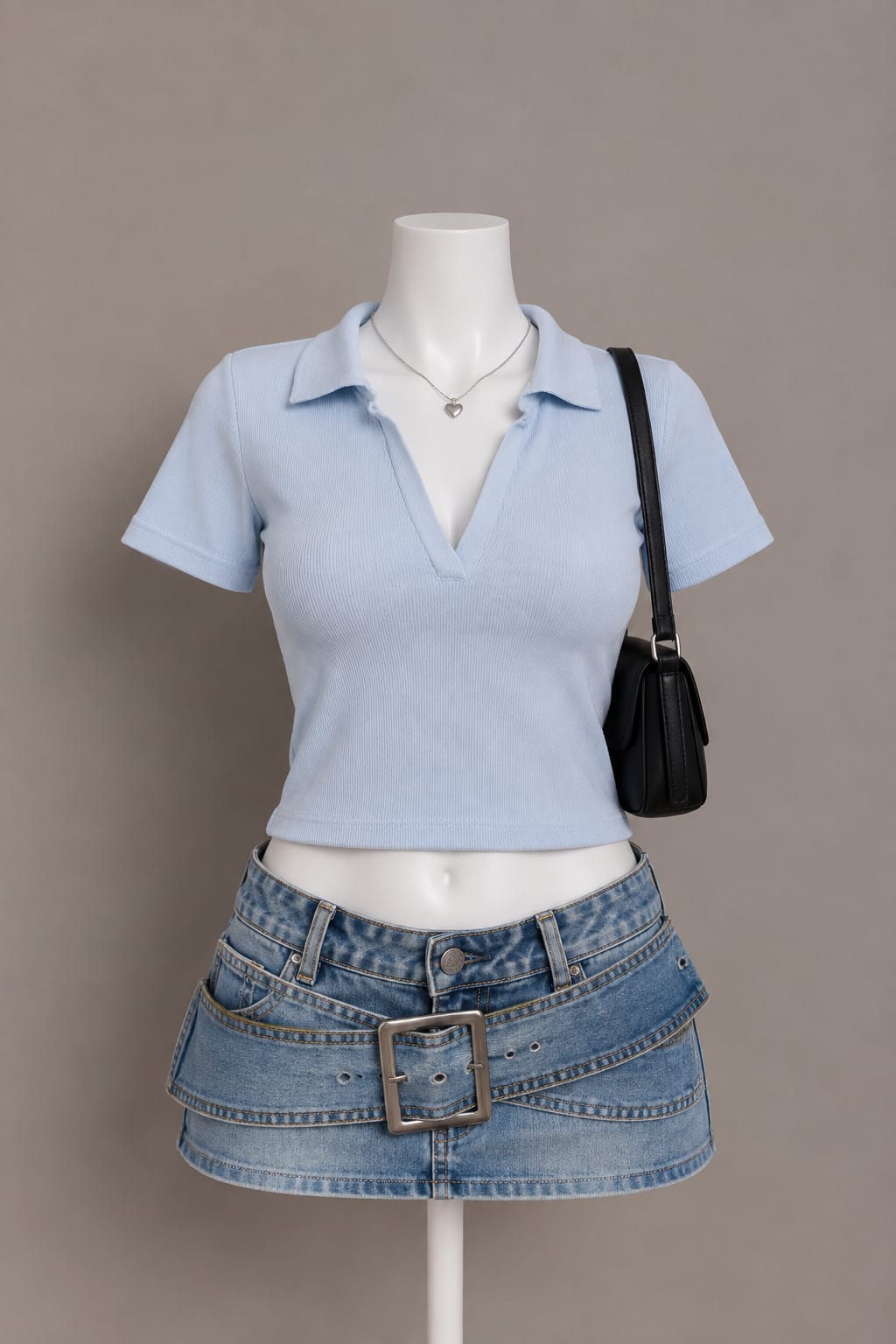 Light Blue Polo Top