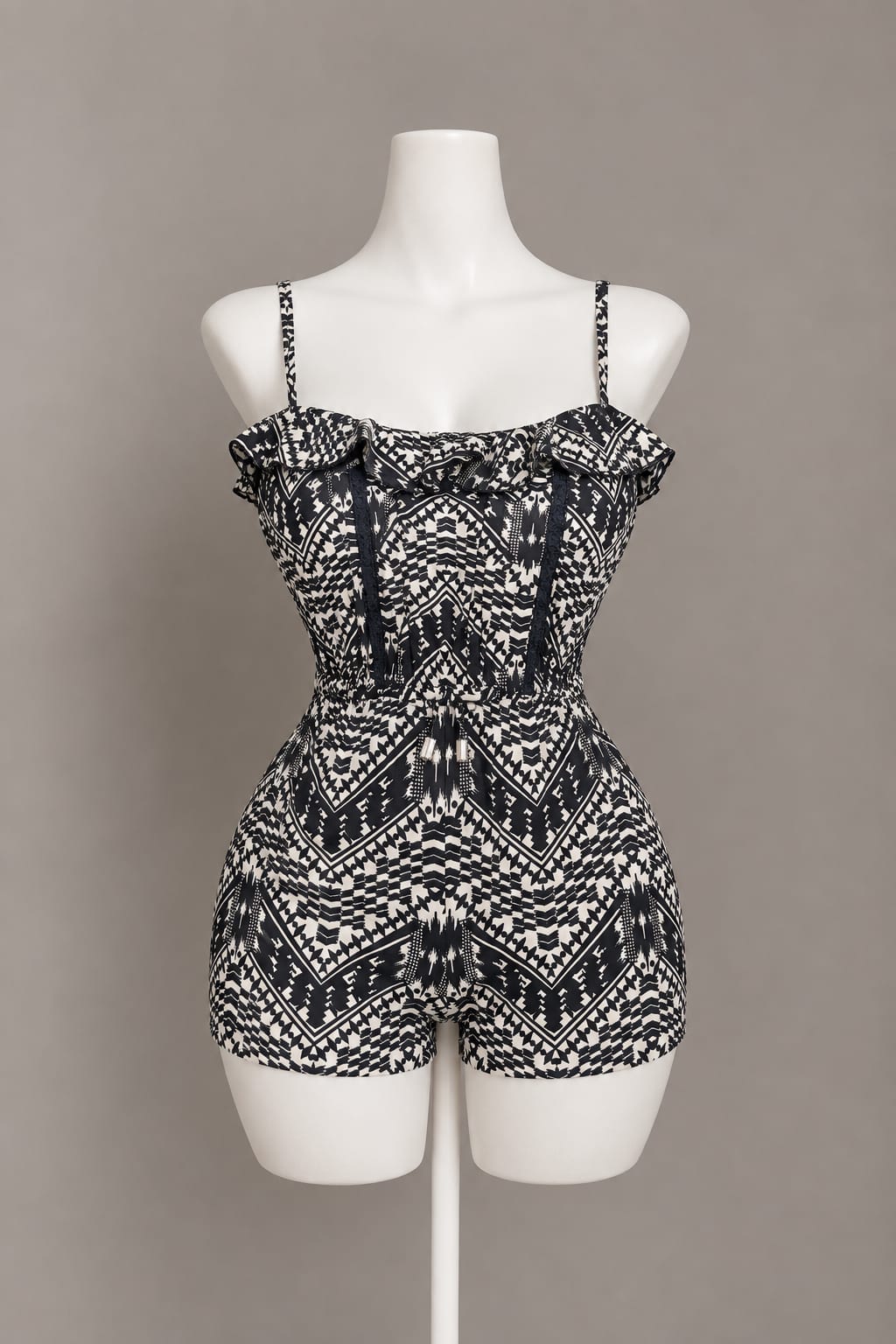 Black White Romper