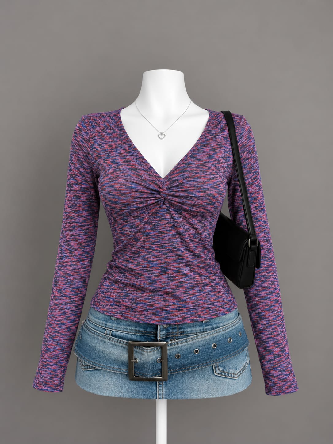 Purple Printed Top