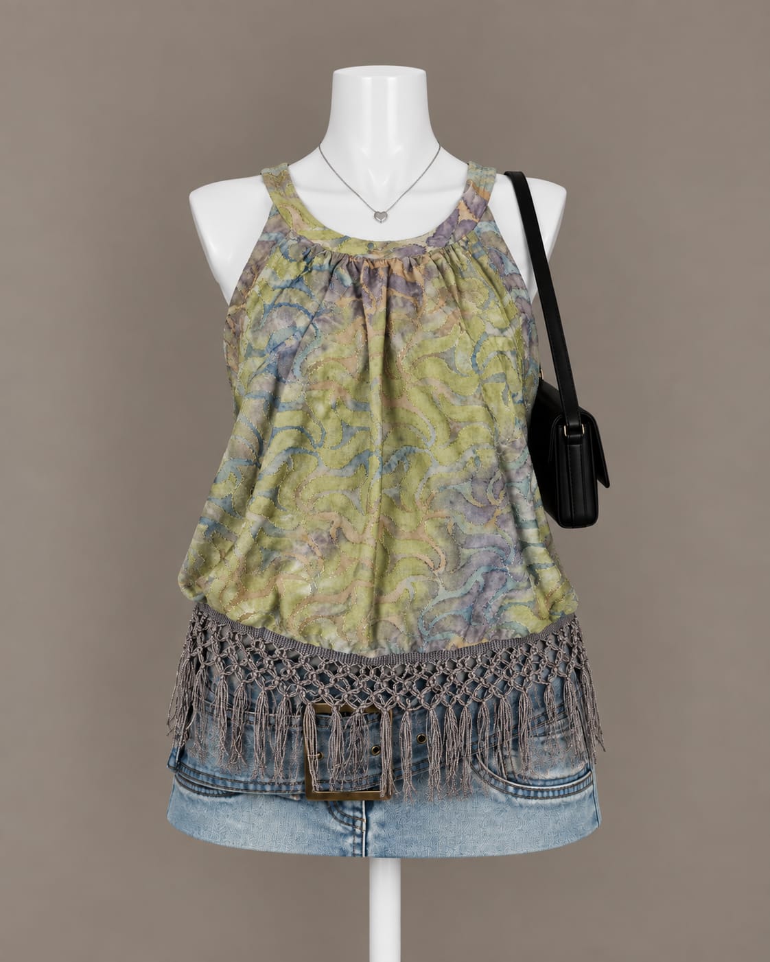 Multicolor Fringe Tank Top