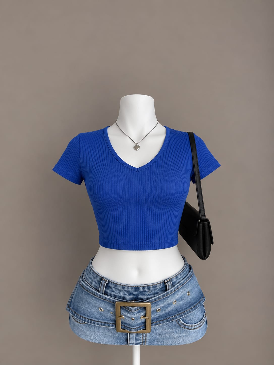 Blue Crop Top