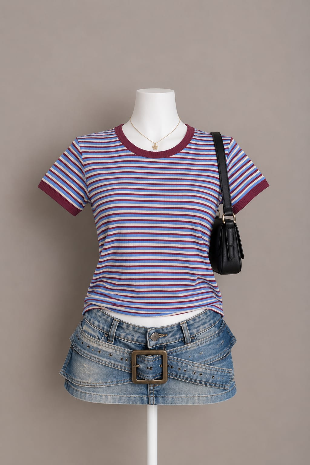 Blue Striped Top