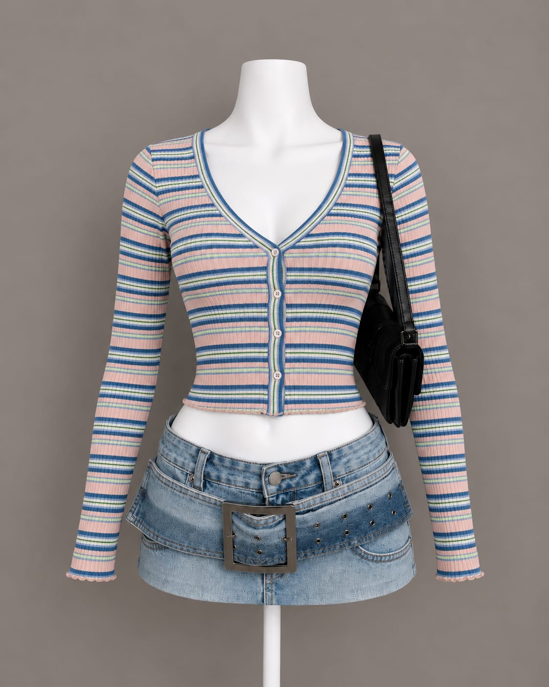 Pastel Striped Cardigan