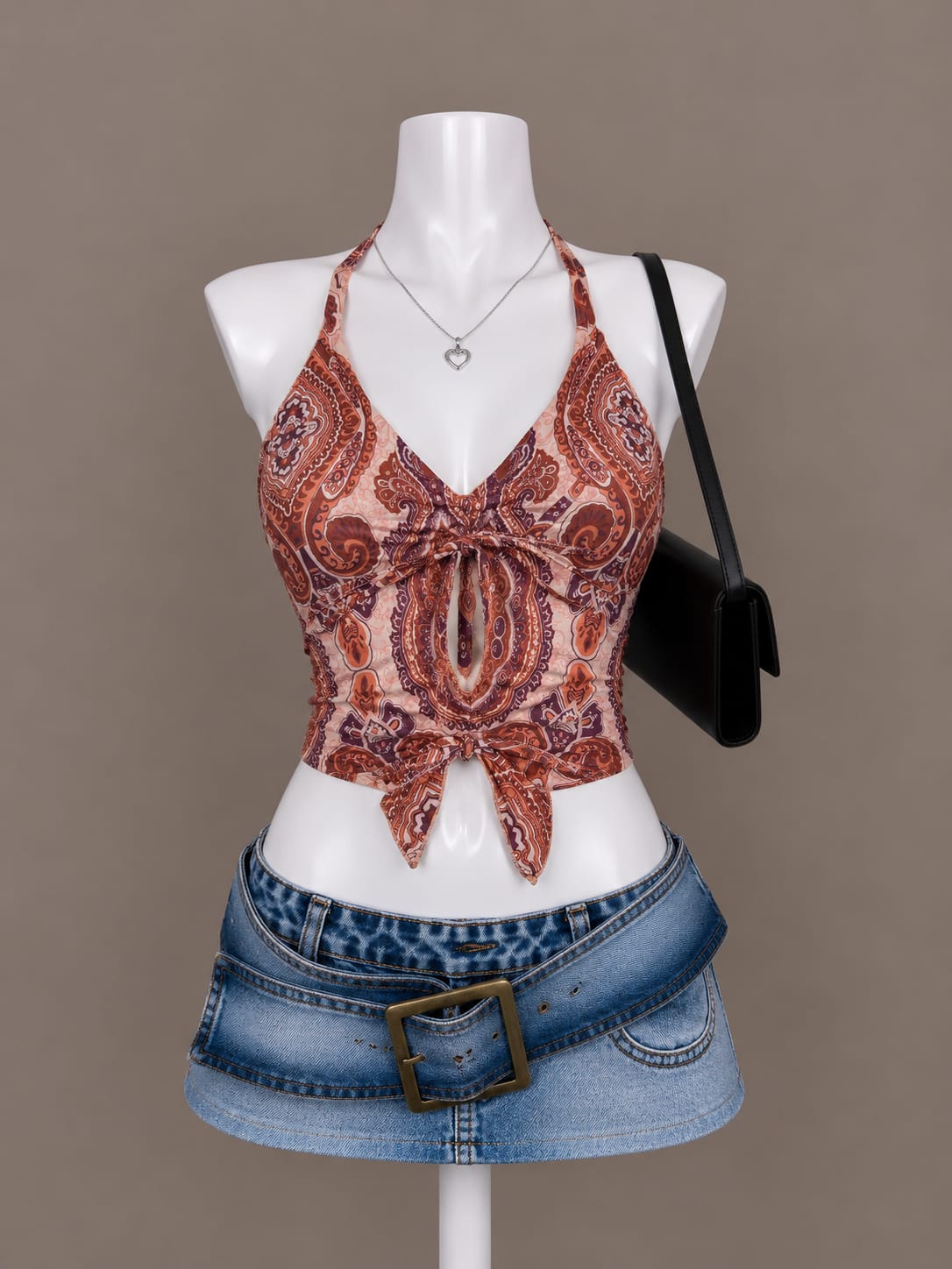 Brown Halter Top