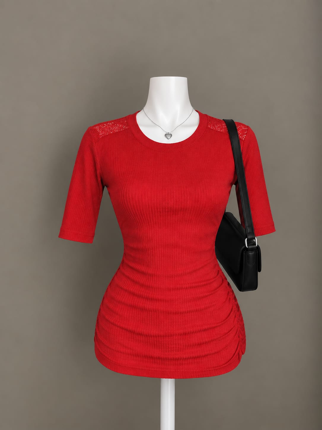 Red Ruched Top