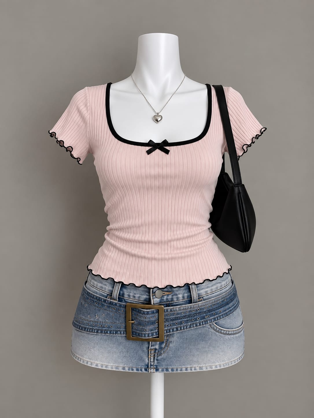 Pink Trim Top
