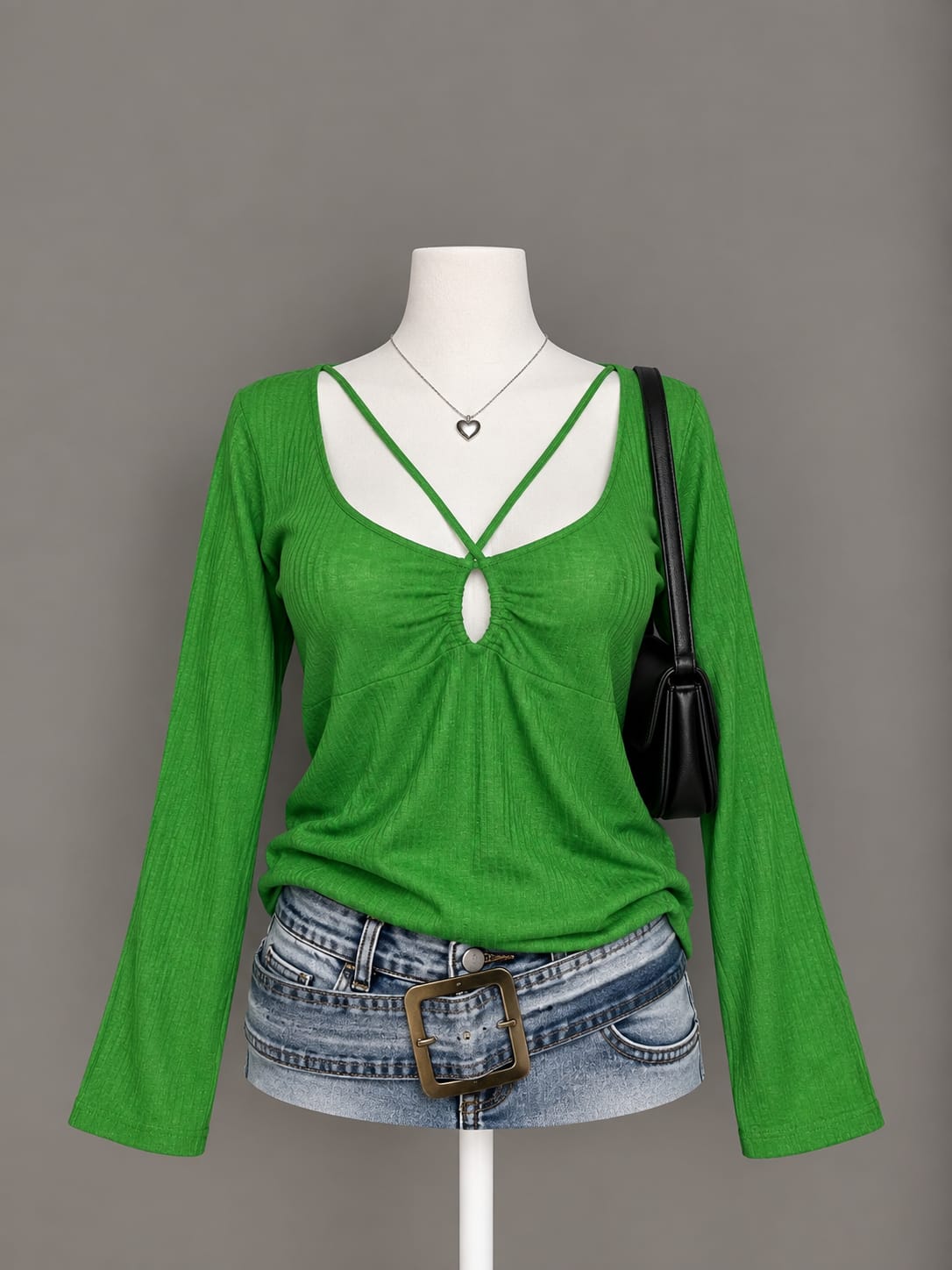 Green Long Sleeve Top