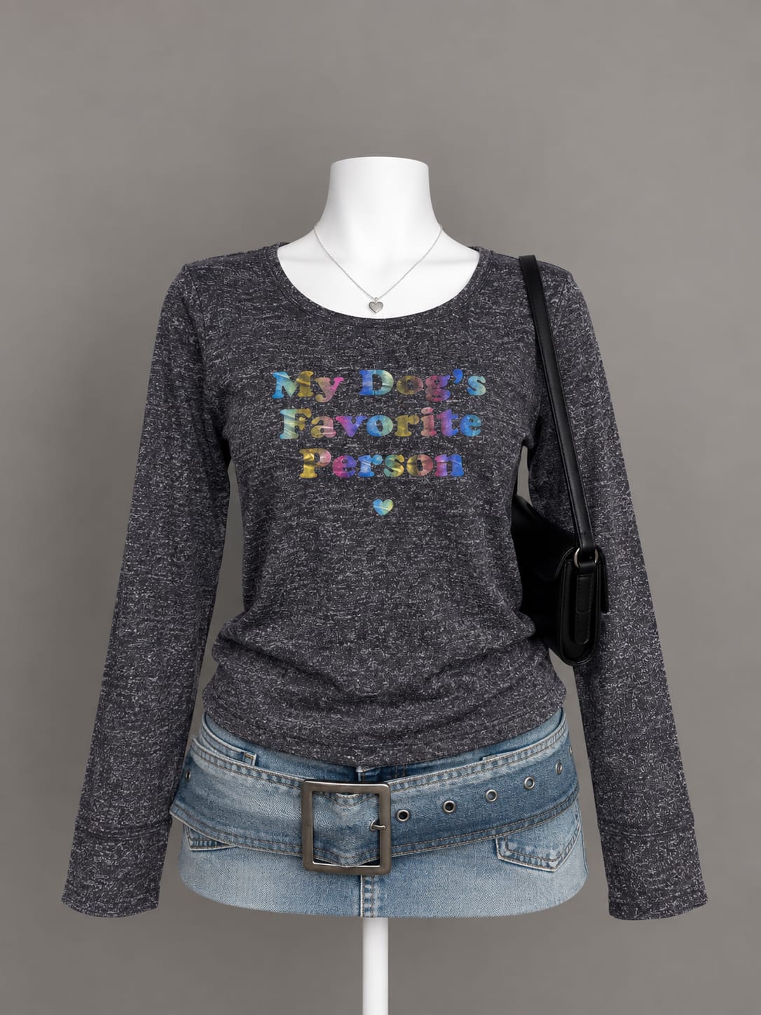 Charcoal Graphic Top
