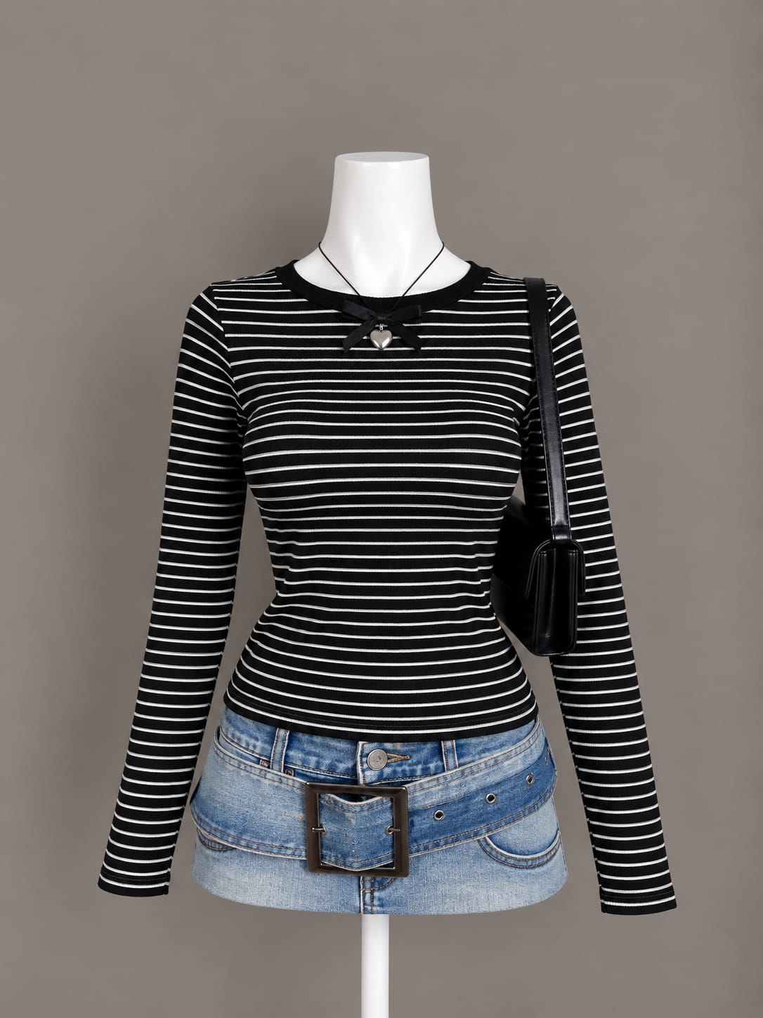 Black Striped Top