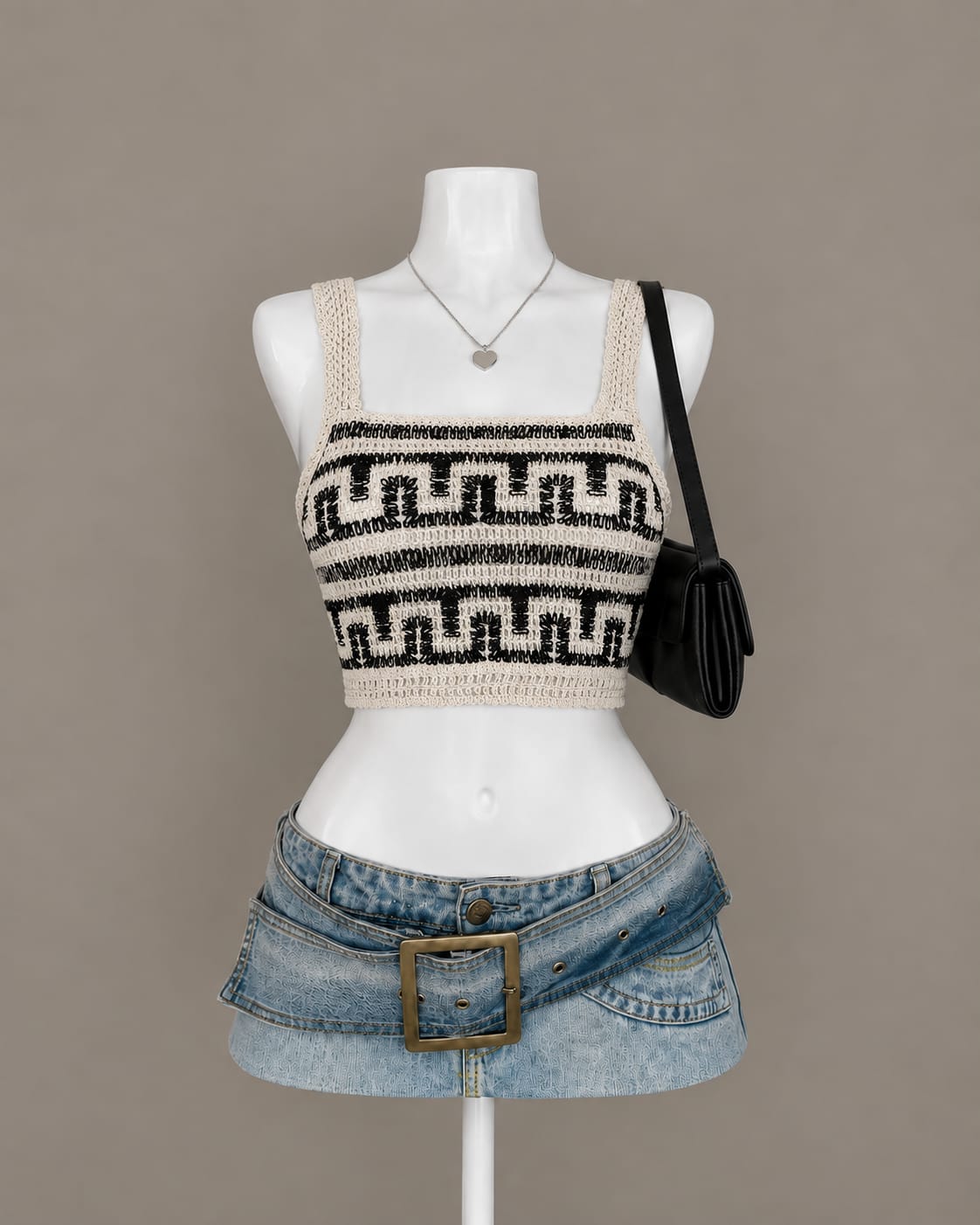 Cream Crochet Crop Top