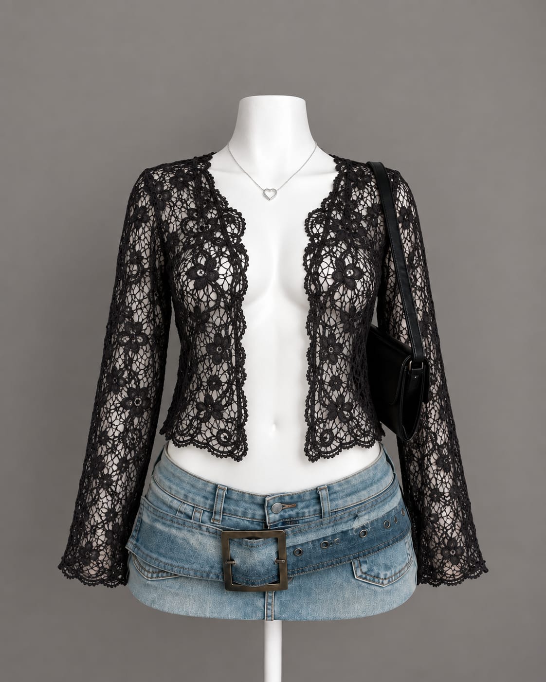 Black Lace Cardigan