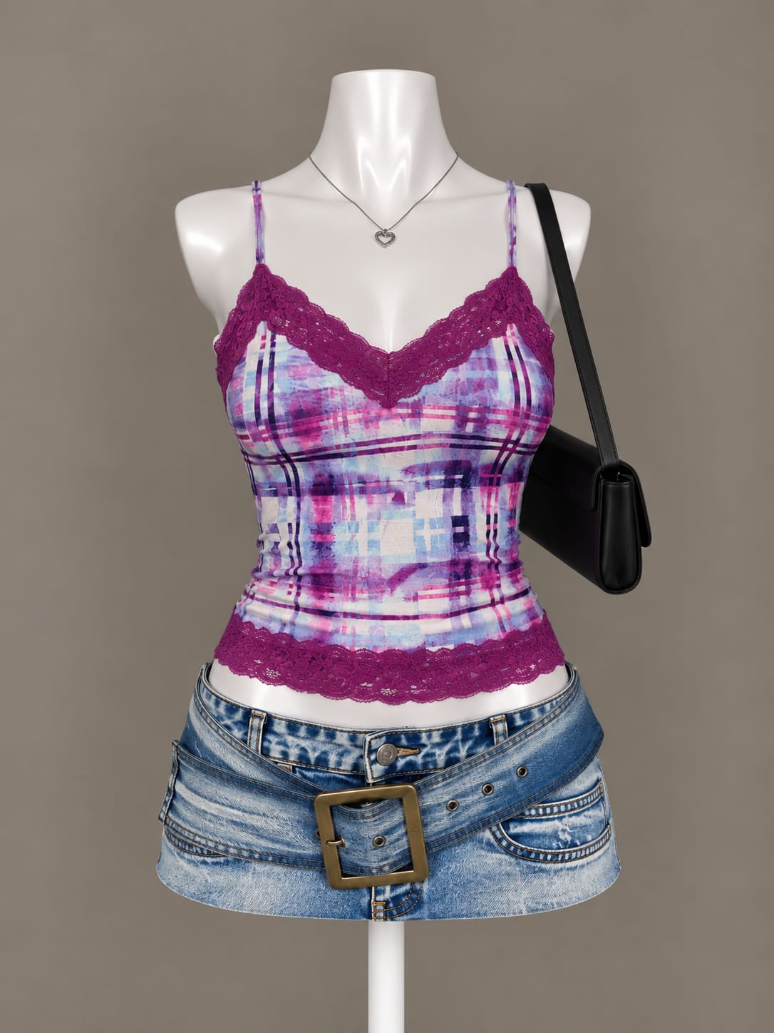 Purple Printed Cami Top
