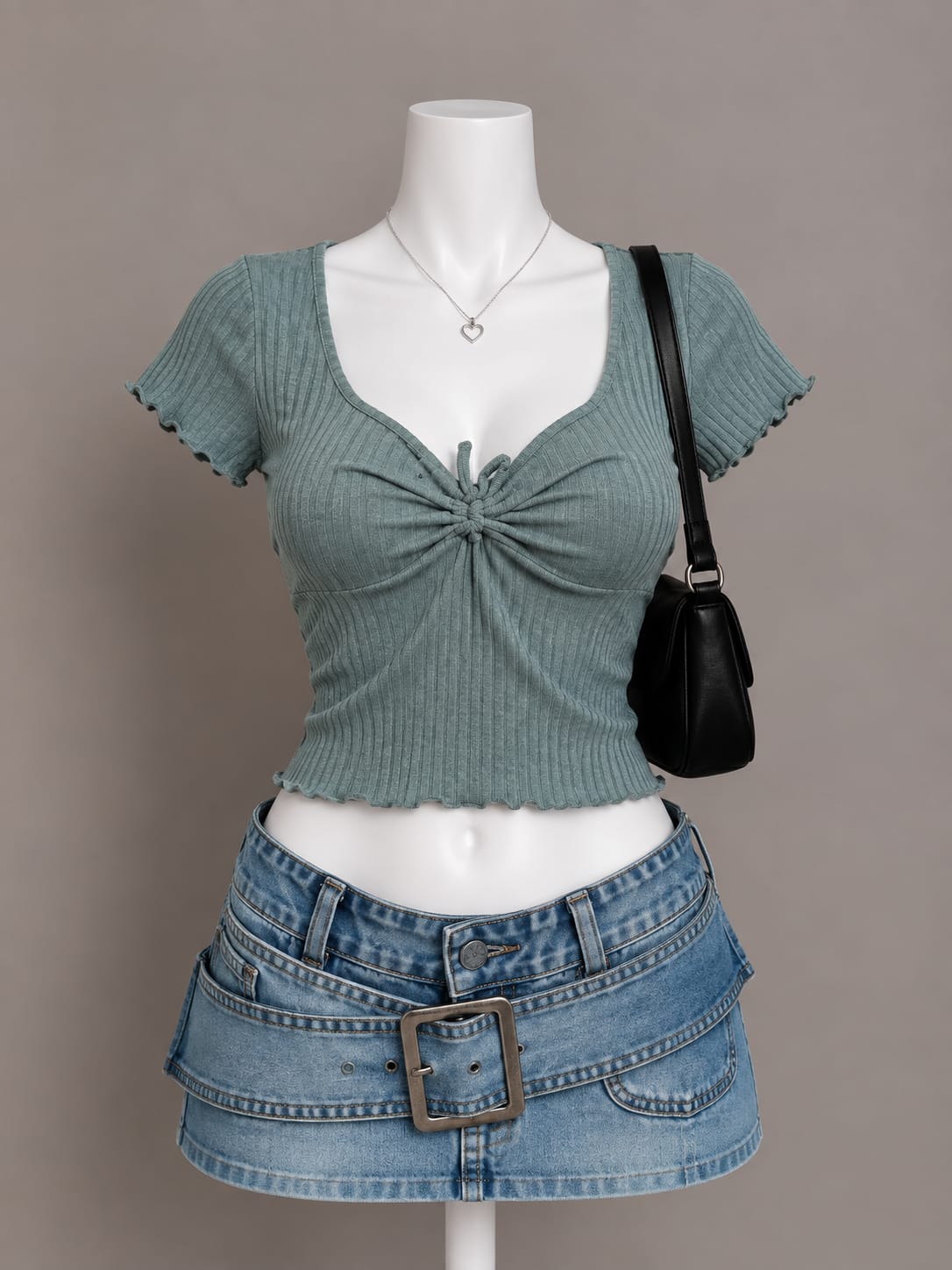 Sage Green Crop Top