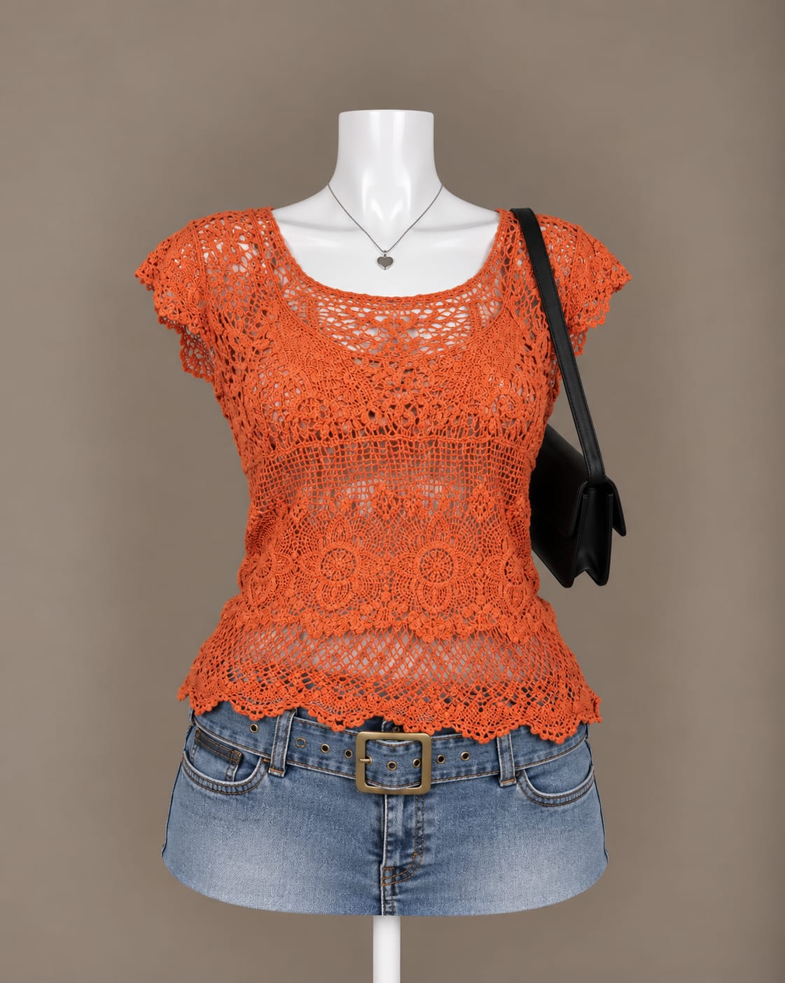 Orange Crochet Top