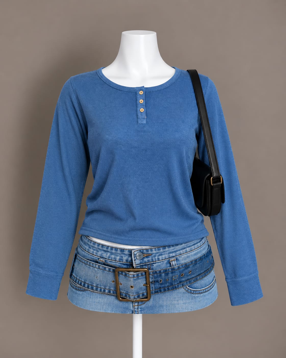Blue Long Sleeve Top