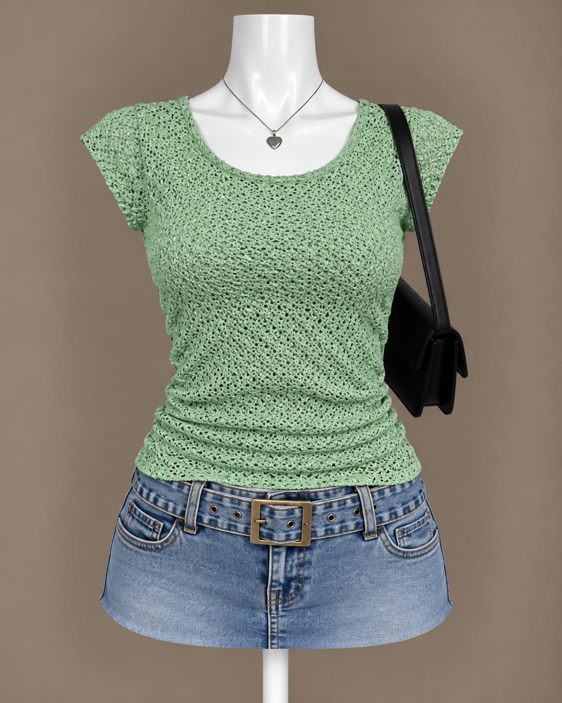 Mint Green Crochet Top