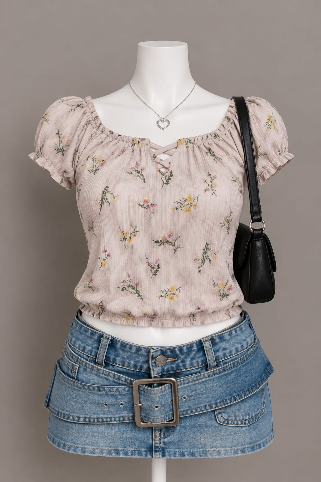 Cream Floral Top
