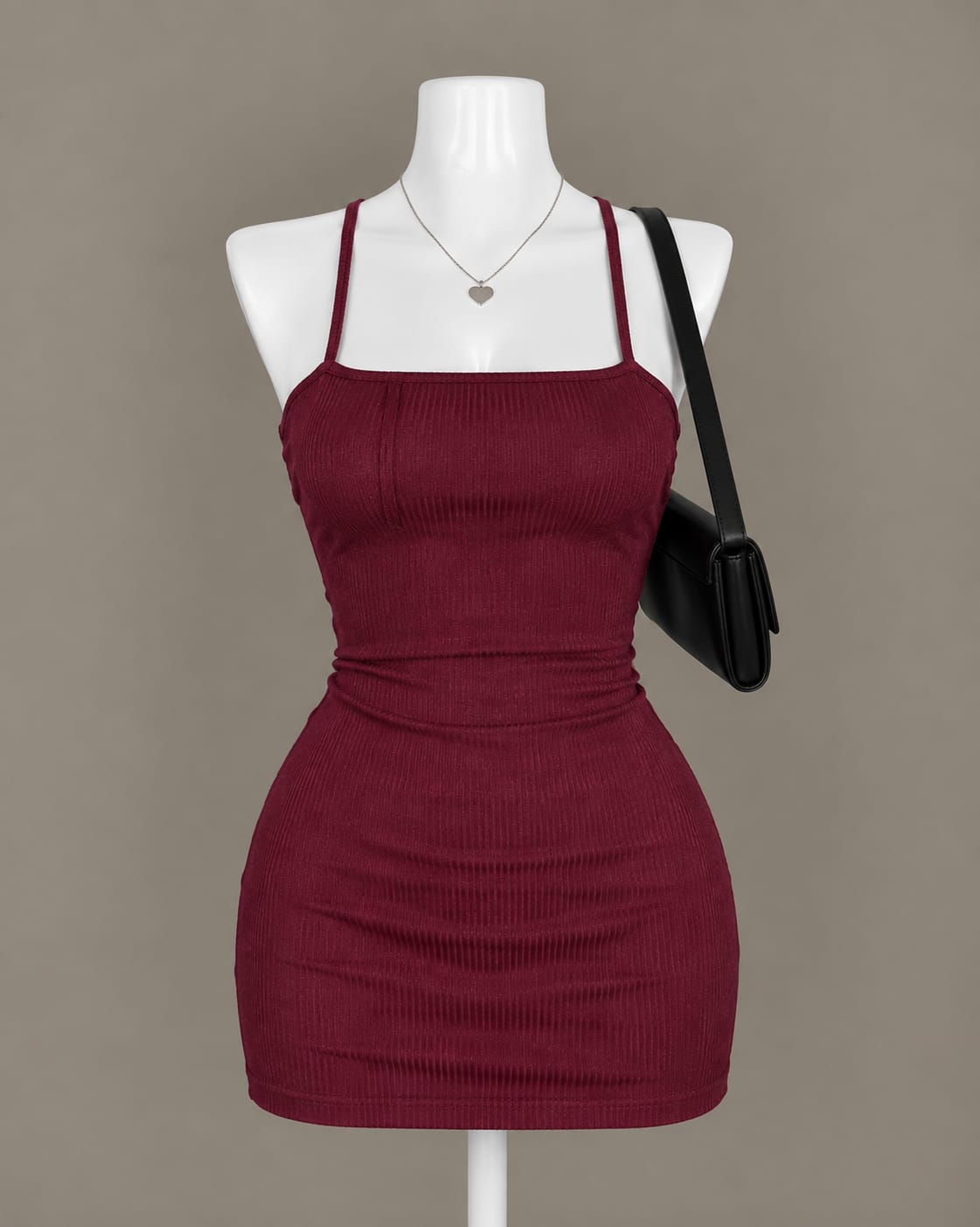 Burgundy Mini Dress
