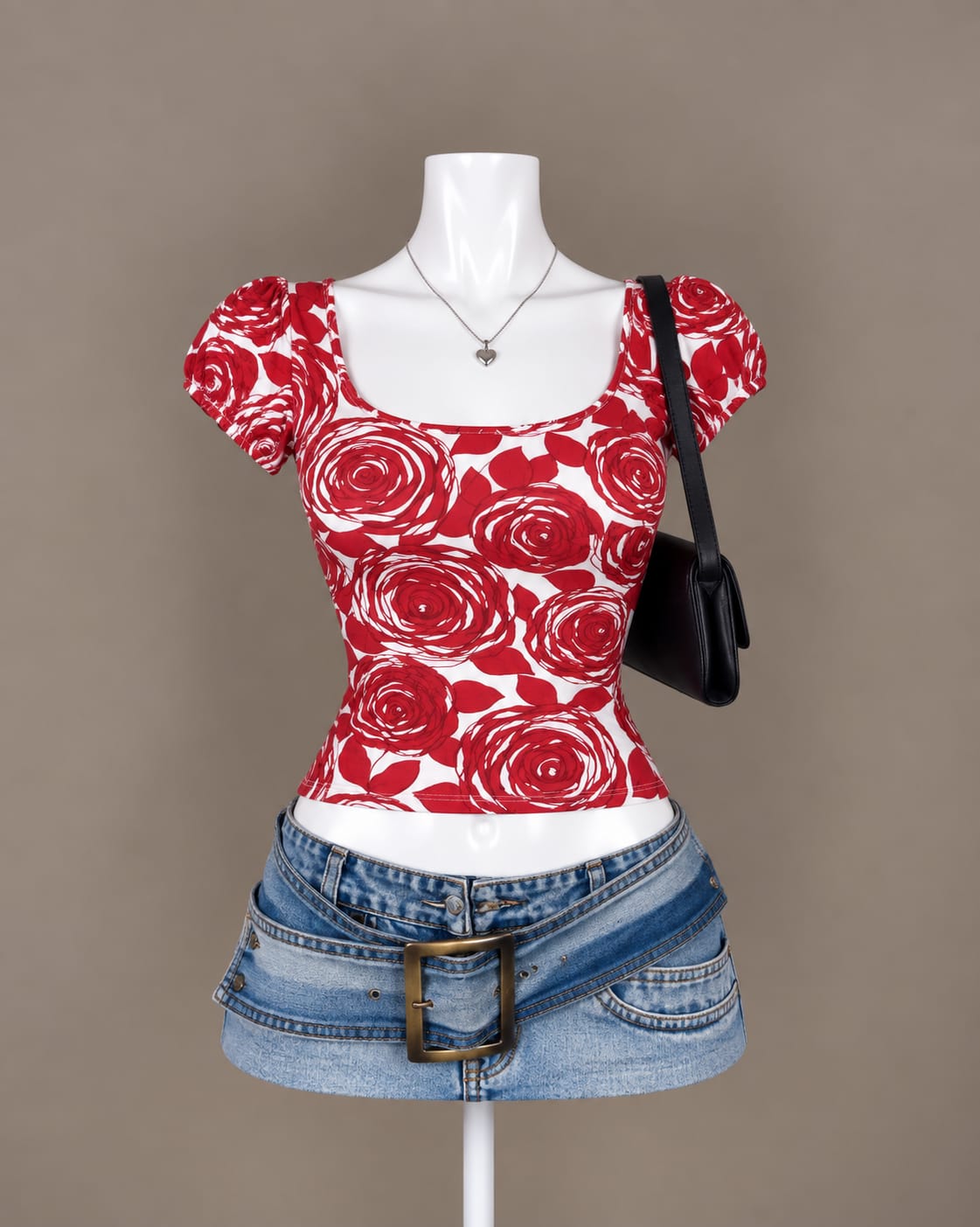 Red Floral Top